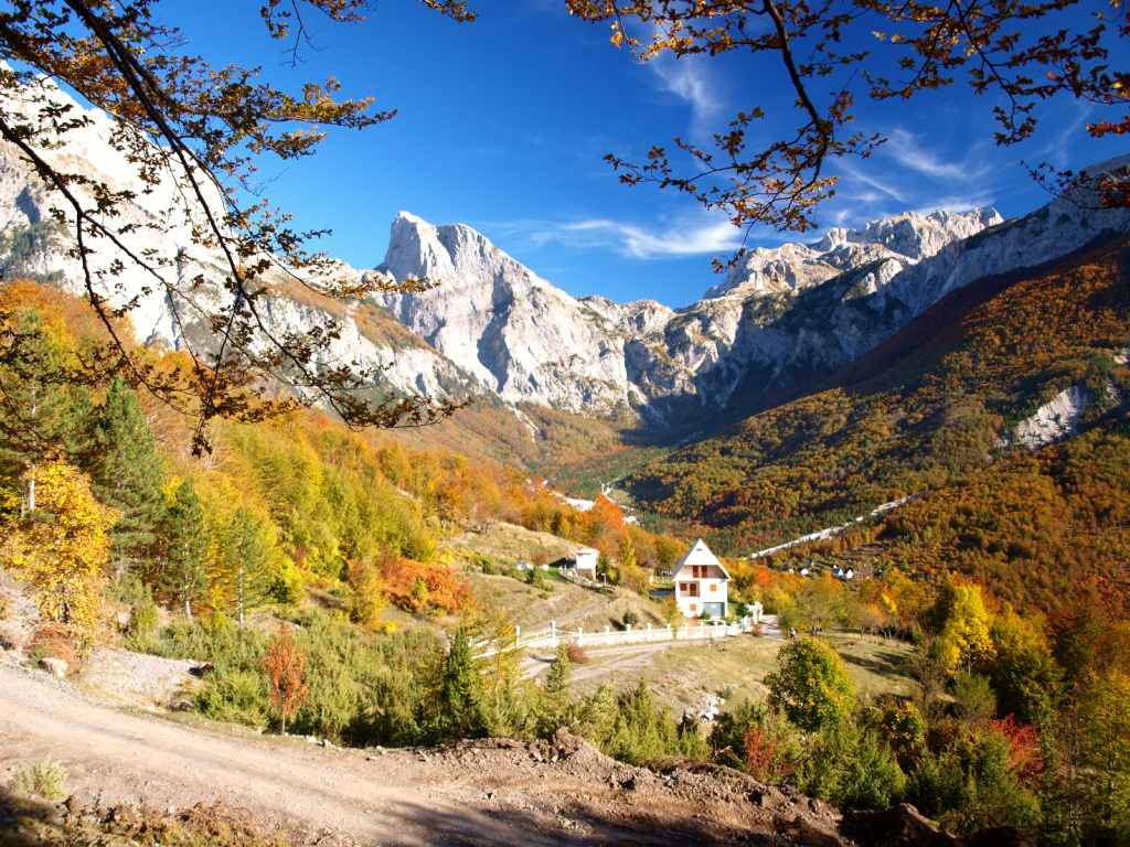Landscape within the Theth National Park