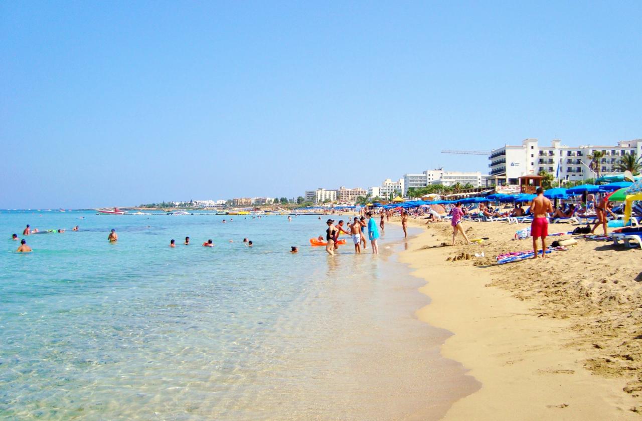 Protaras beach in summer
