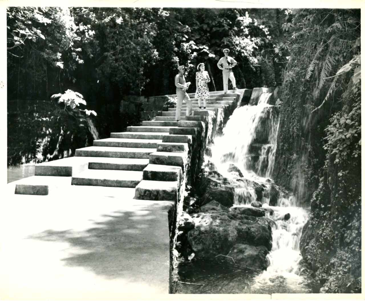 the photographer snapped this picture of the Los Chorros Water Falls, which is only a few miles from San Salvador