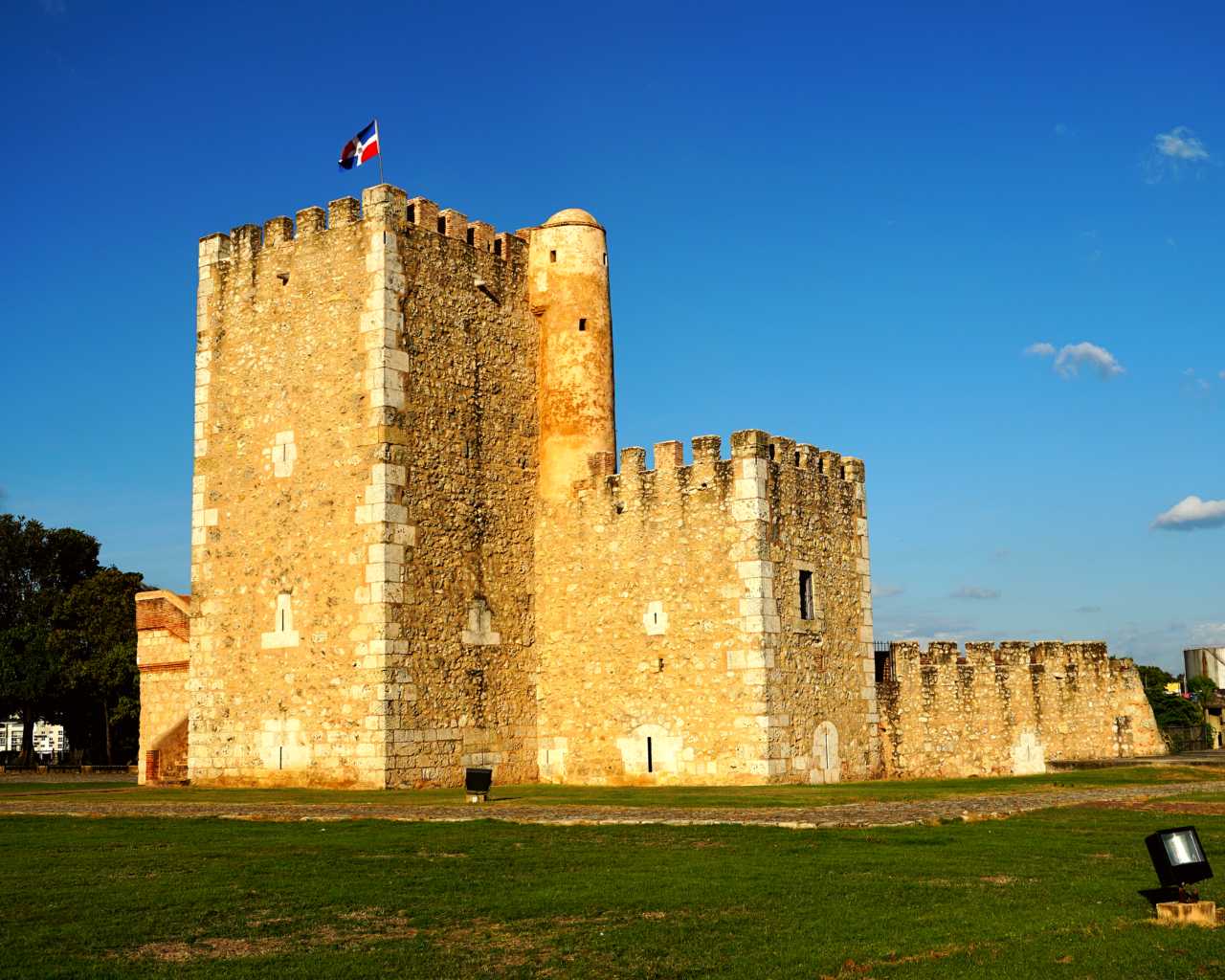 The Ozama Fortress is one of the surviving sections of the Walls of Santo Domingo, which is recognized by UNESCO as being the oldest military construction of European origin in the Americas.[20]