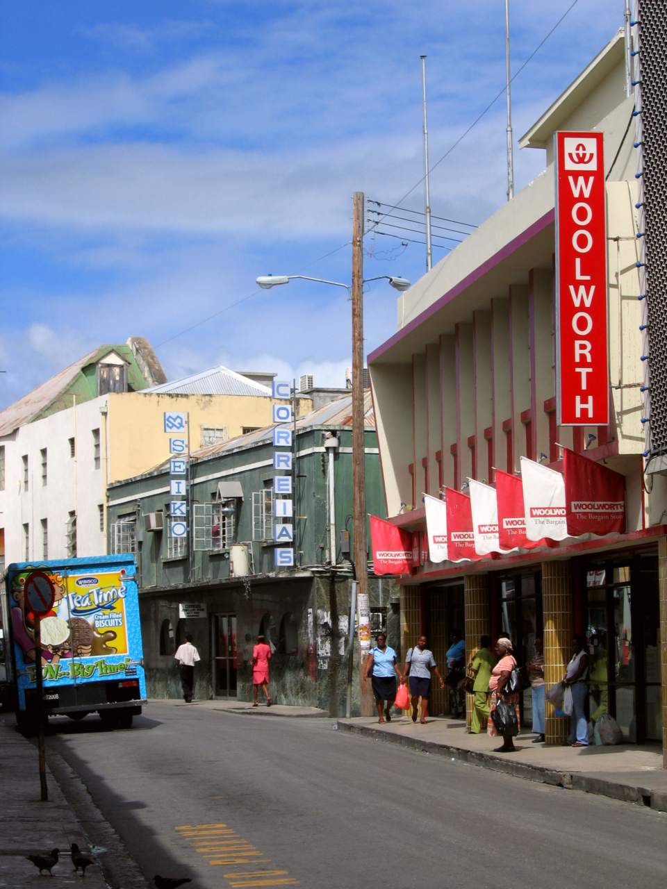 The independent Woolworth store on Prince William Henry Street, Bridgetown