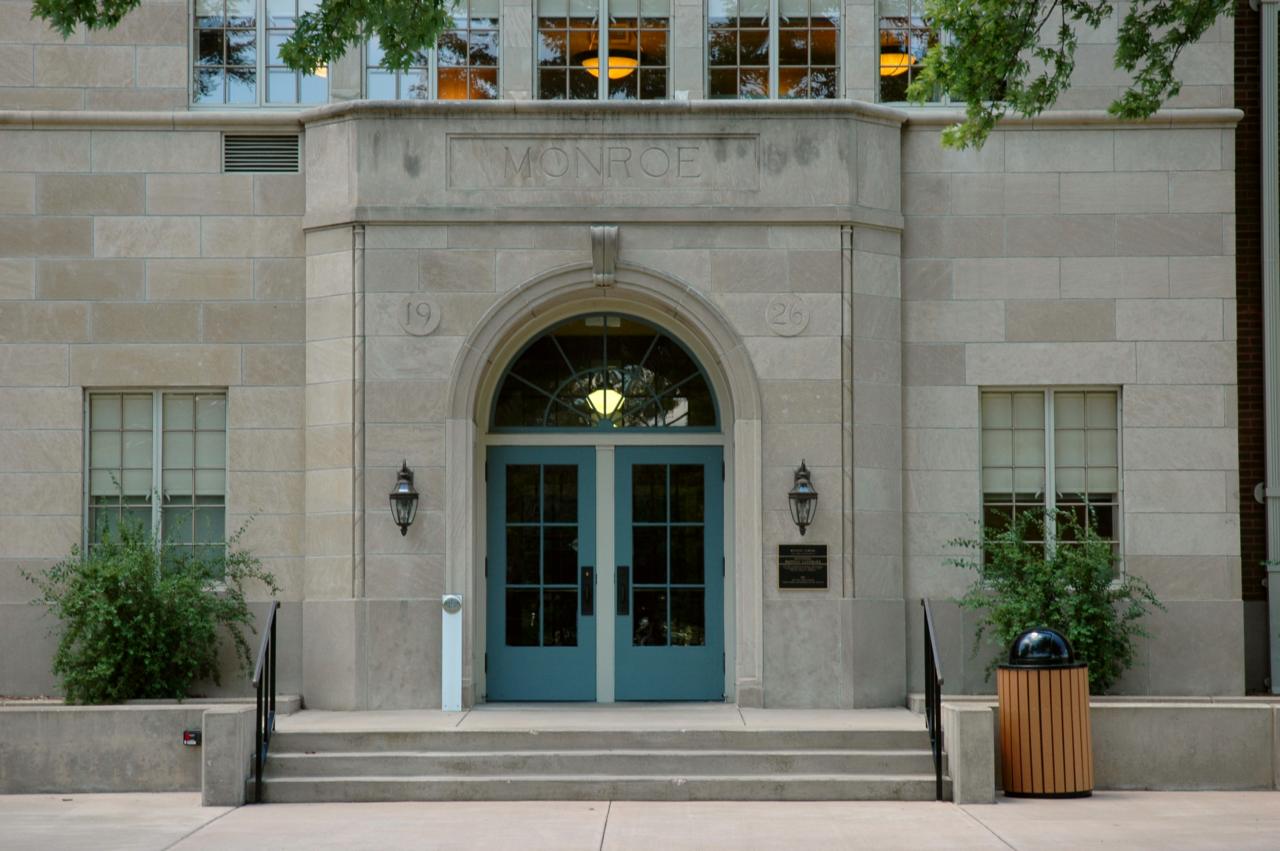 Front entrance to Monroe school