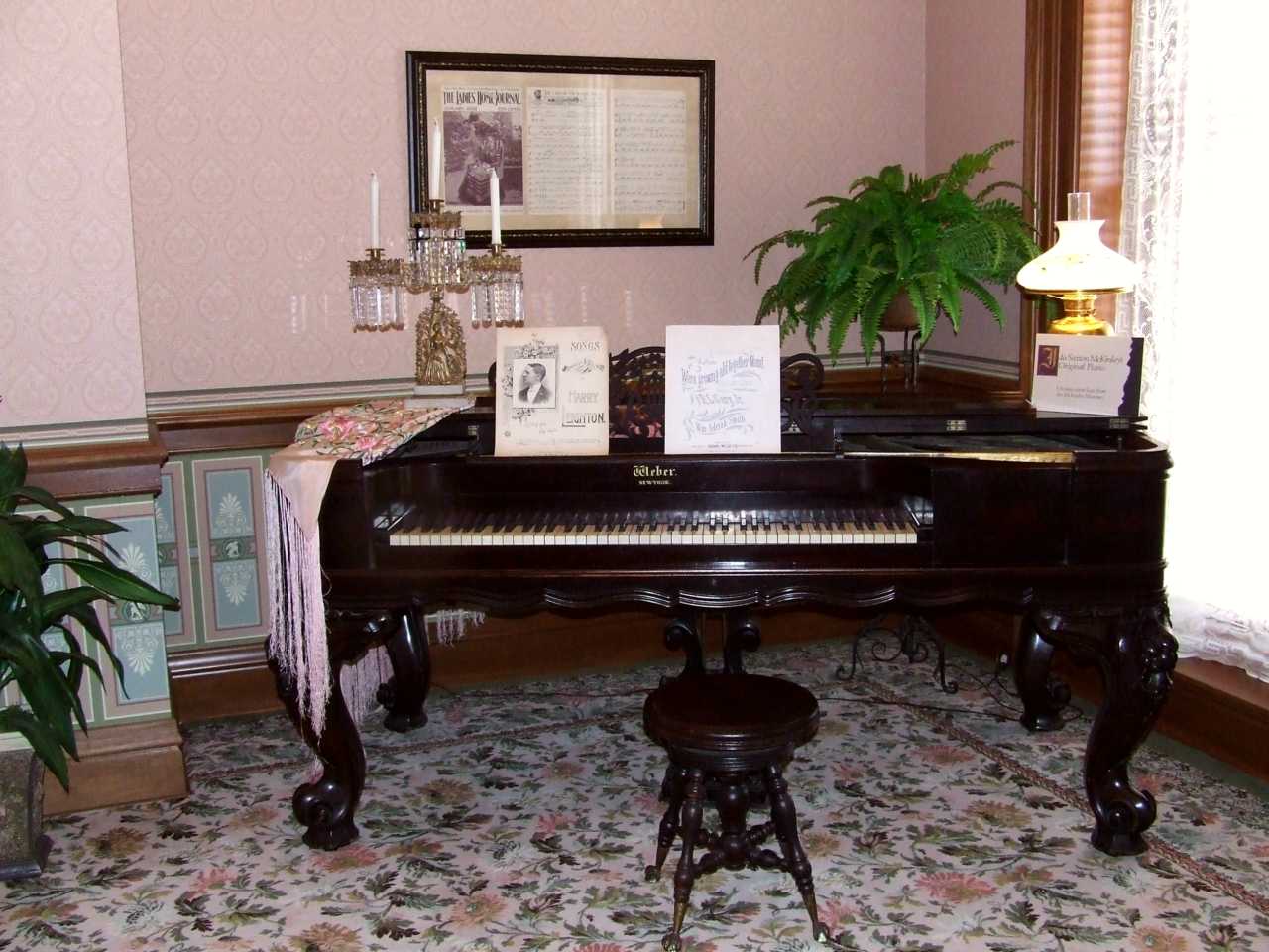 A piano in the Saxton McKinley Home