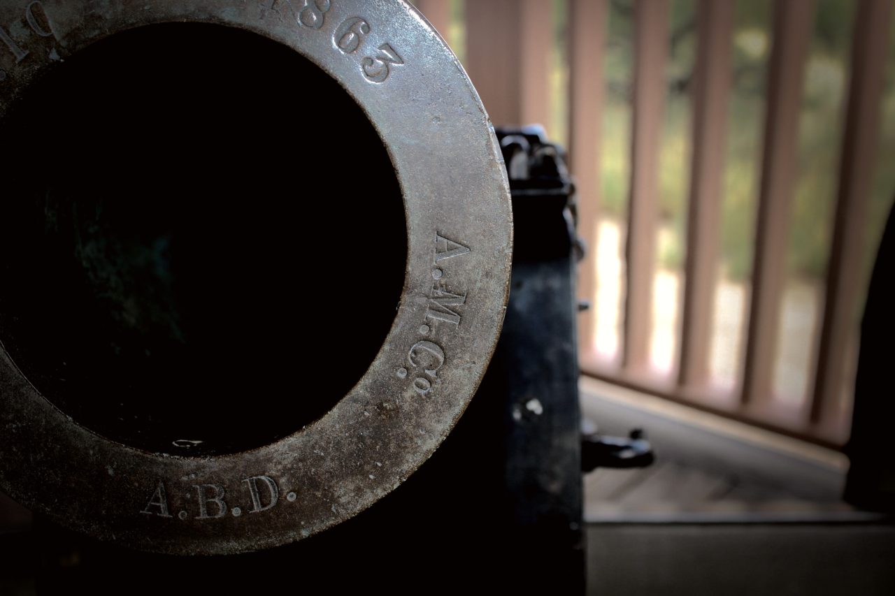 Close up of a canon barrel