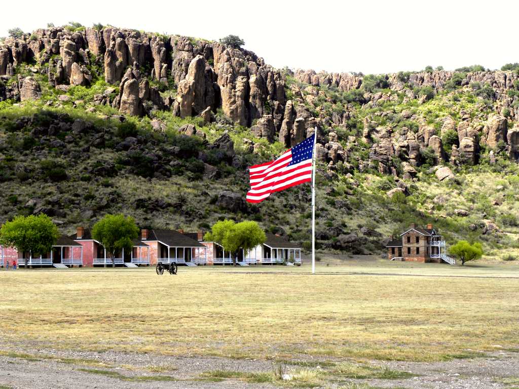 Garrison Flag flying over the post.