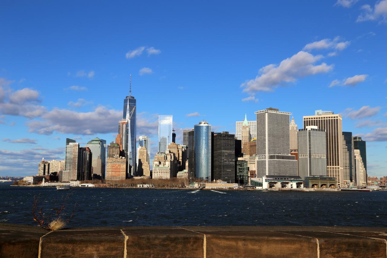 Manhattan skyline as seen from Governors Island National Monument