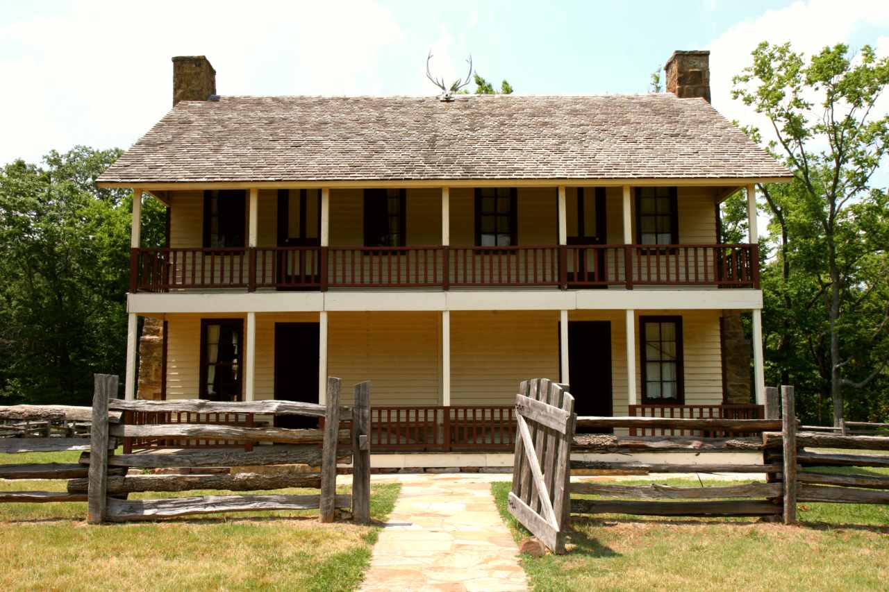 A reconstructed Elkhorn Tavern.
