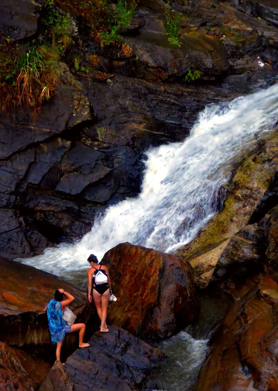 Tourists visiting Ravana Falls