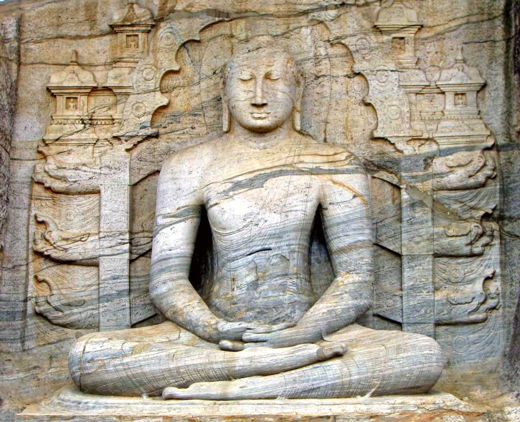 The Samadhi statue at Polonnaruwa Gal Vihara