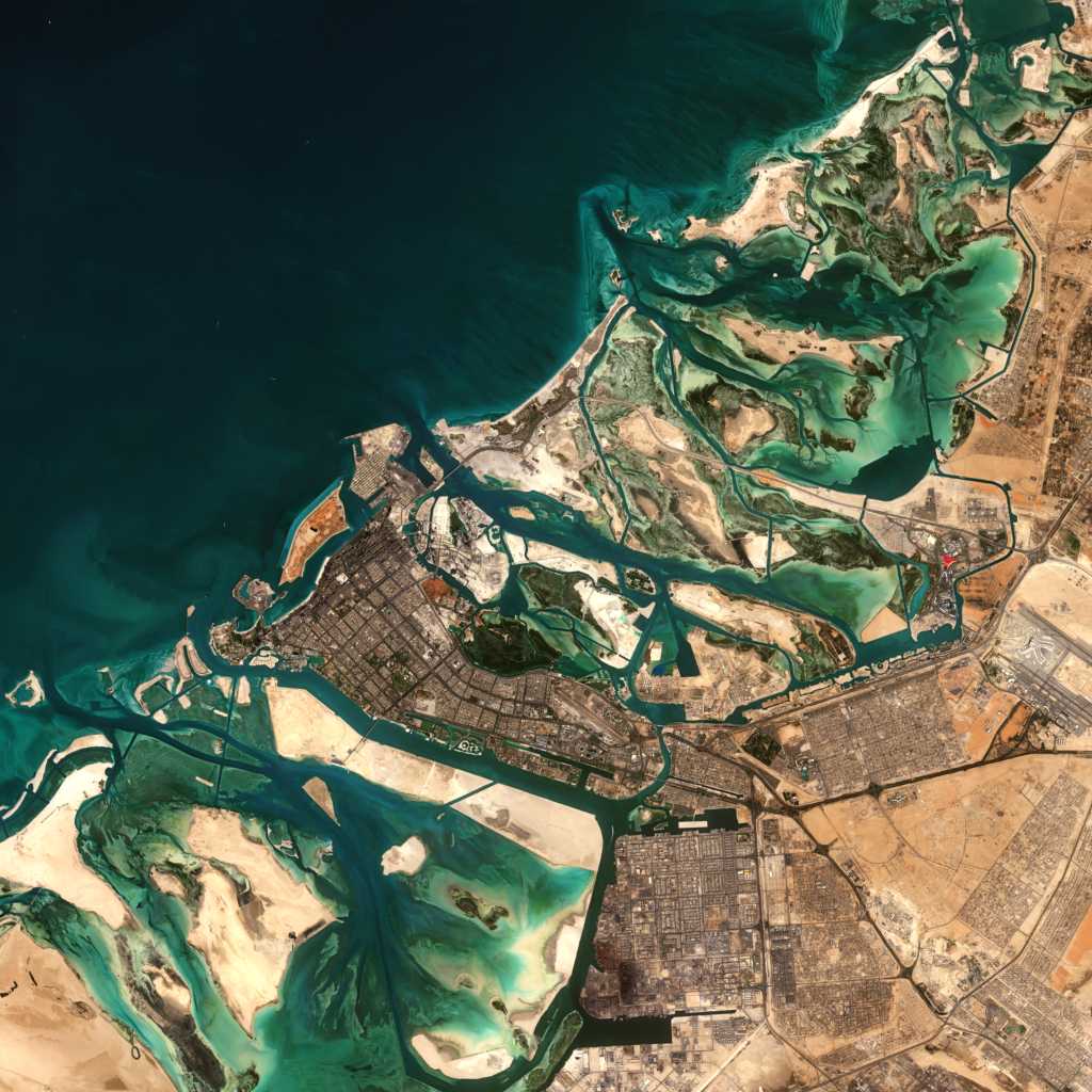 Abu Dhabi seen from Sentinel-2, European Space Agency
