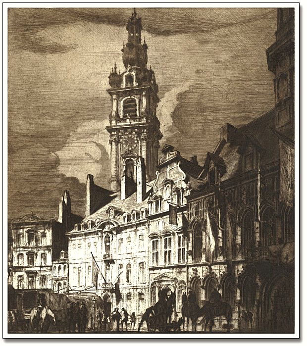 Canadians entering Mons in 1918[4]