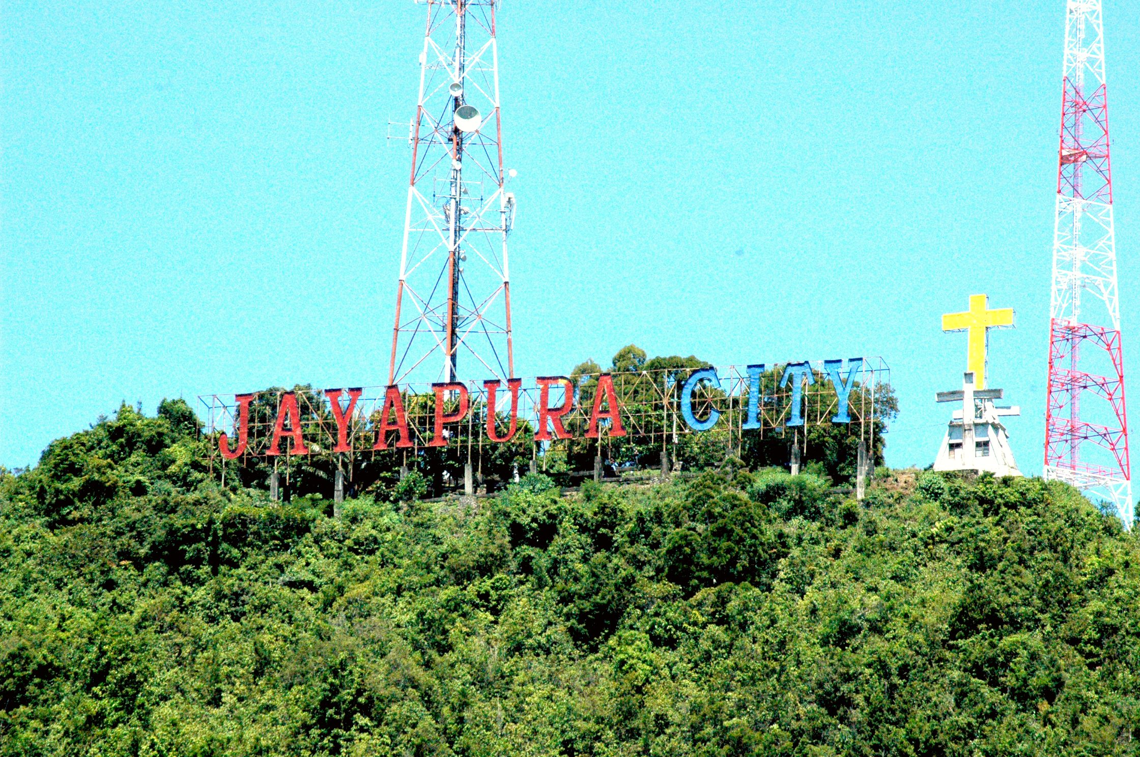 Mountains meet the sea in Jayapura