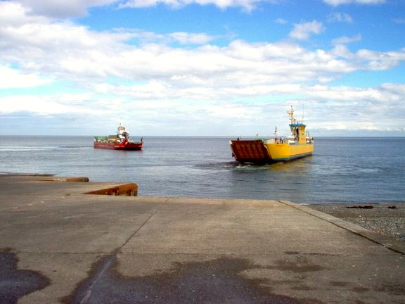 Ferry between Chilean mainland and Chiloé Island.