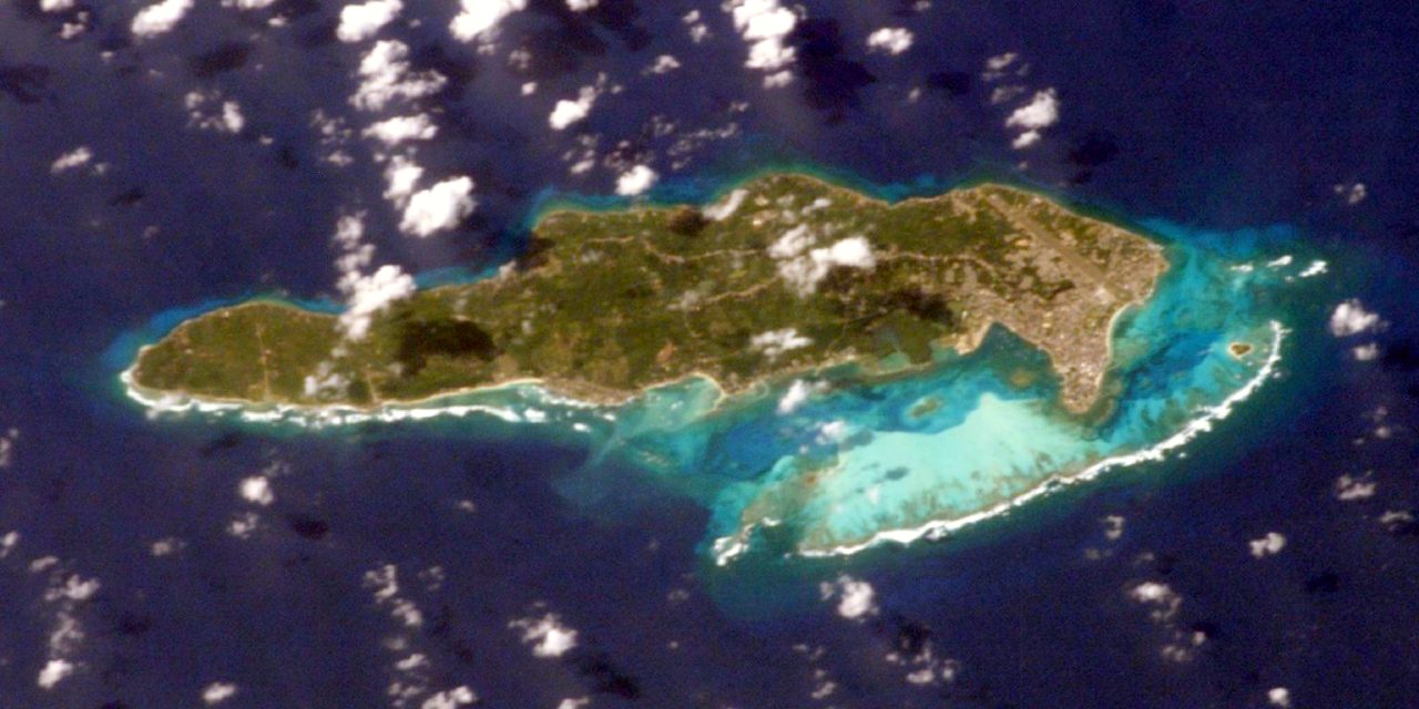 Satellite image of San Andrés Island
