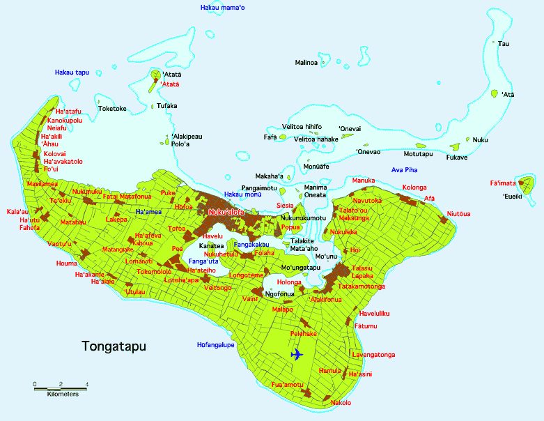 Map of Tongatapu