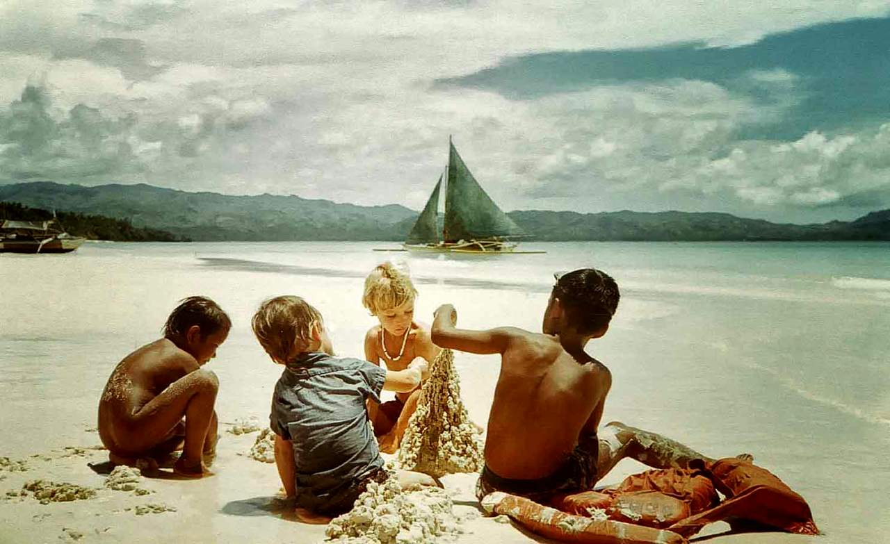 Tourists in Boracay, 1985