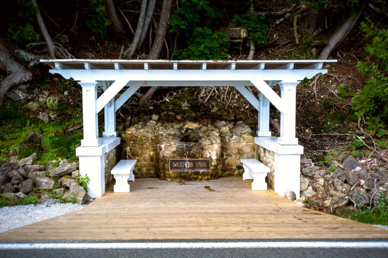 Dwightwood Spring, on Mackinac Island's eastern shore