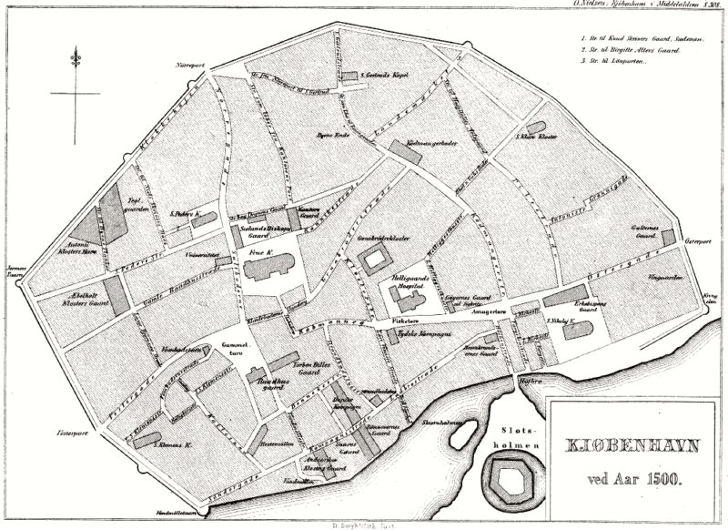Reconstruction of Copenhagen c. 1500
