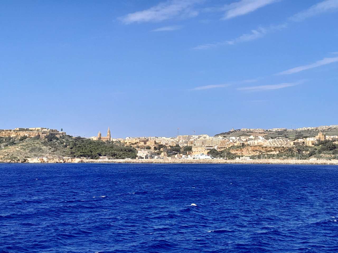 View of Mġarr, port of island of Gozo