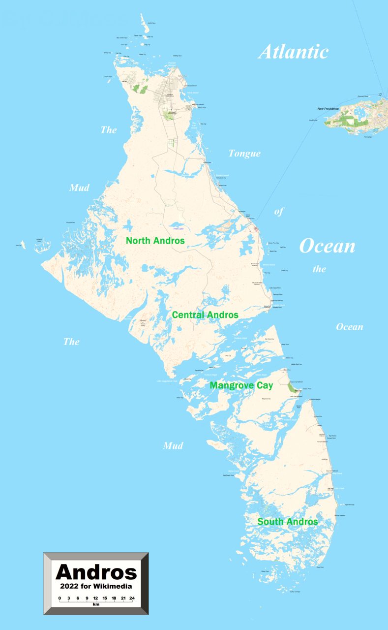 Map of Andros