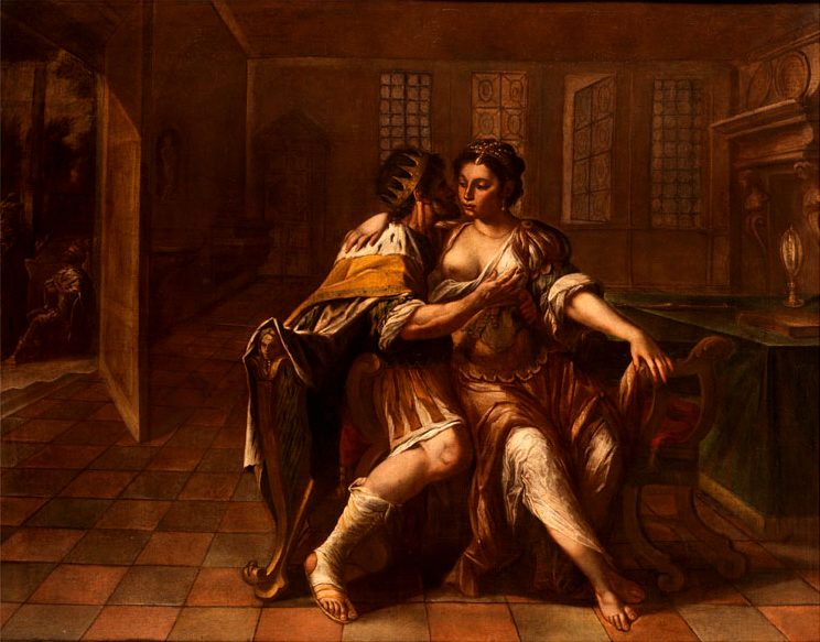 David and Bathsheba depicted in an anonymous 17th-century painting
