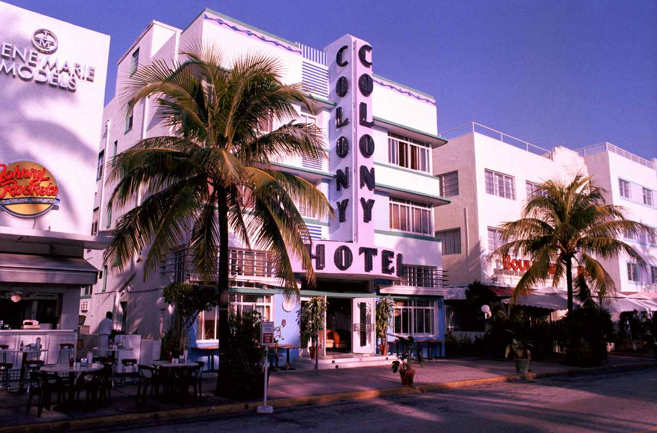 The Art Deco district of South Beach in Miami was developed during the 1930s.