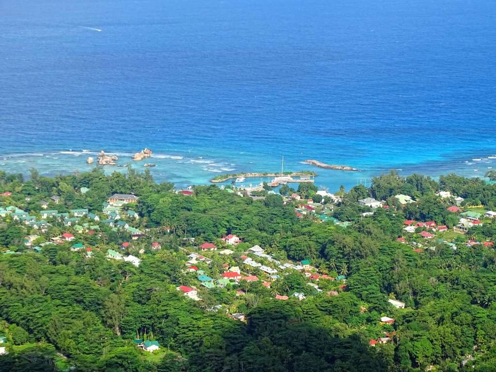 The administrative center on La Digue, La Passe.