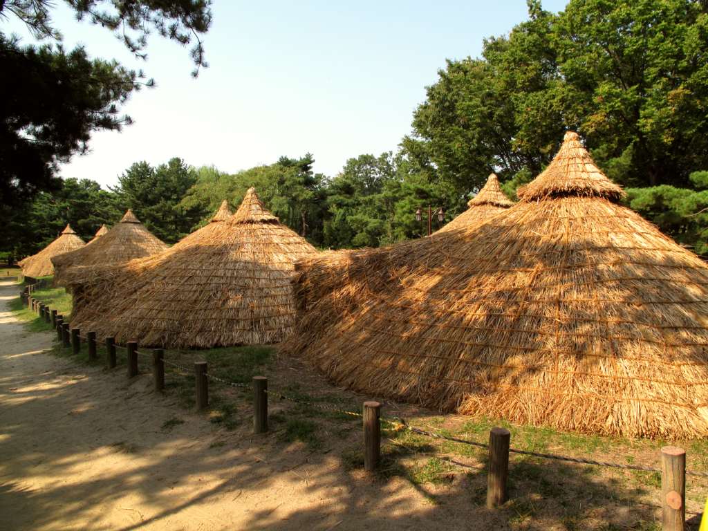 Reconstructed umjip houses at Amsa-dong Prehistoric Site