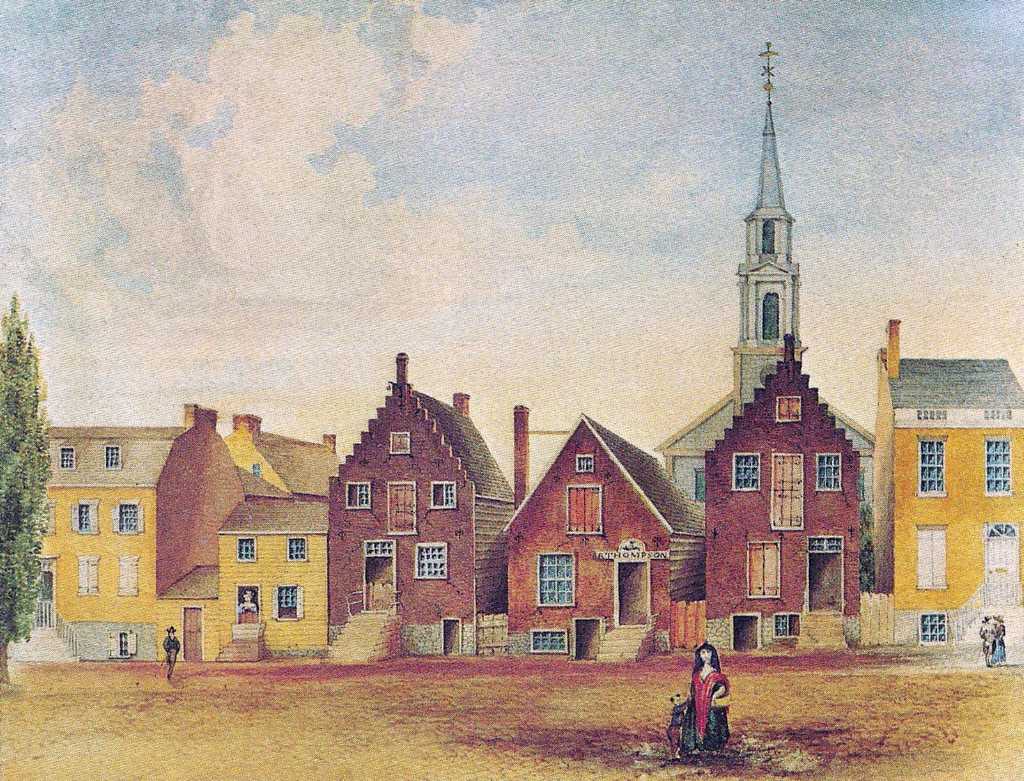 North Pearl Street from Maiden Lane North a c. 1805 portrait by James Eights