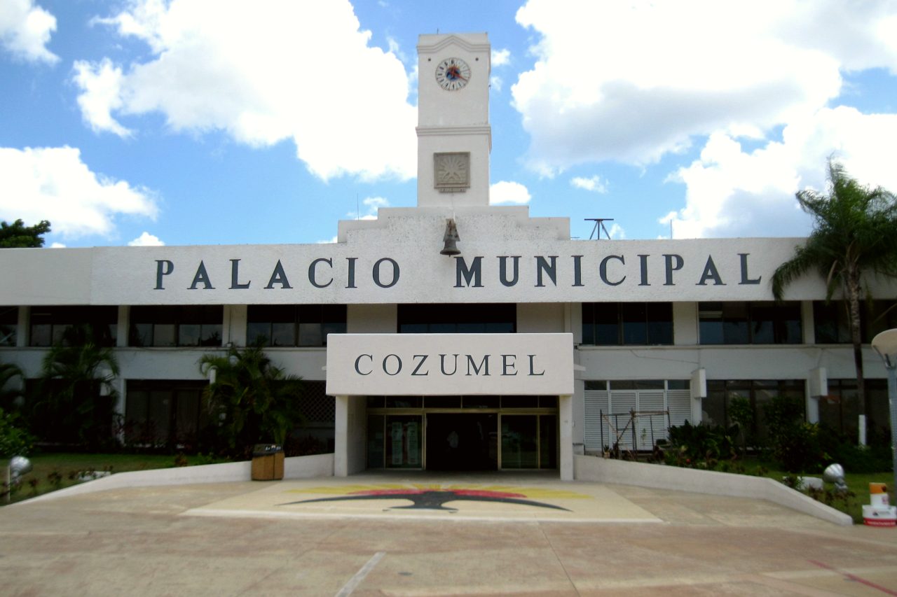 Headquarters of the municipal government of Cozumel, in San Miguel de Cozumel