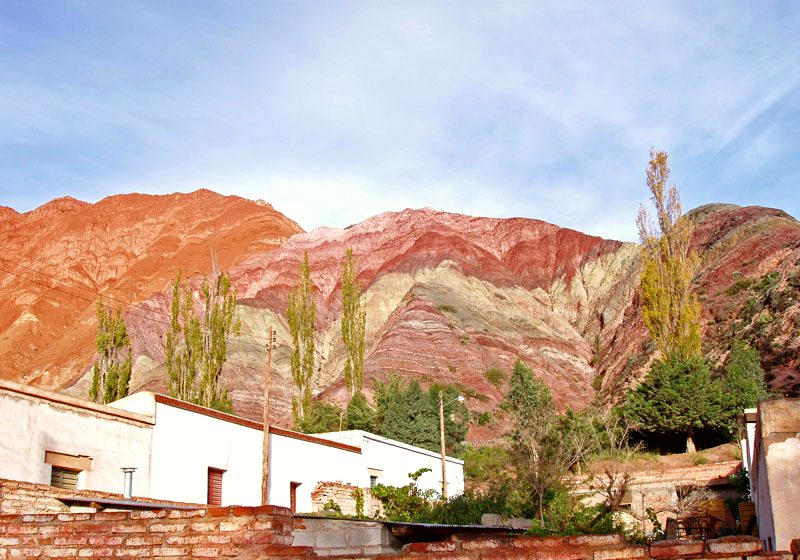 The Quebrada de Humahuaca view from Purmamarca in the province of Jujuy