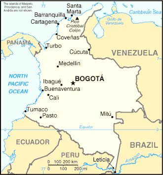 Map of Colombia