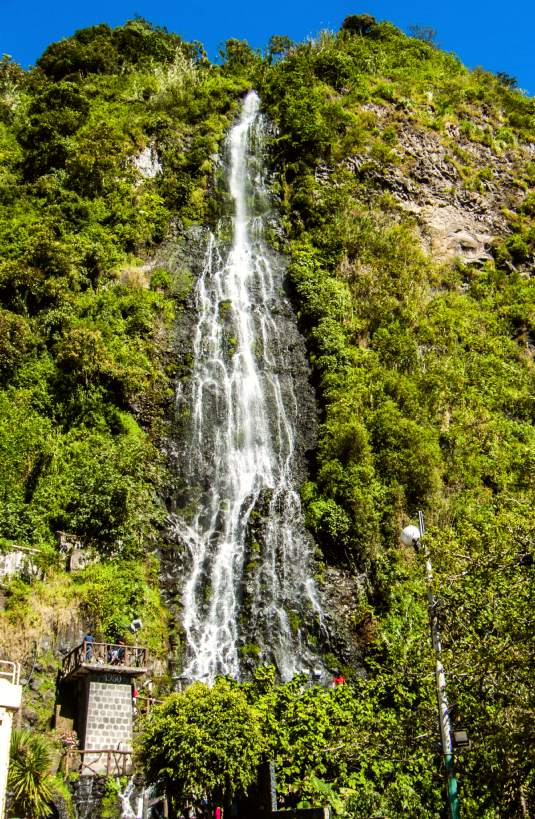 Cabellera de la Virgen waterfall in Baños de Agua Santa