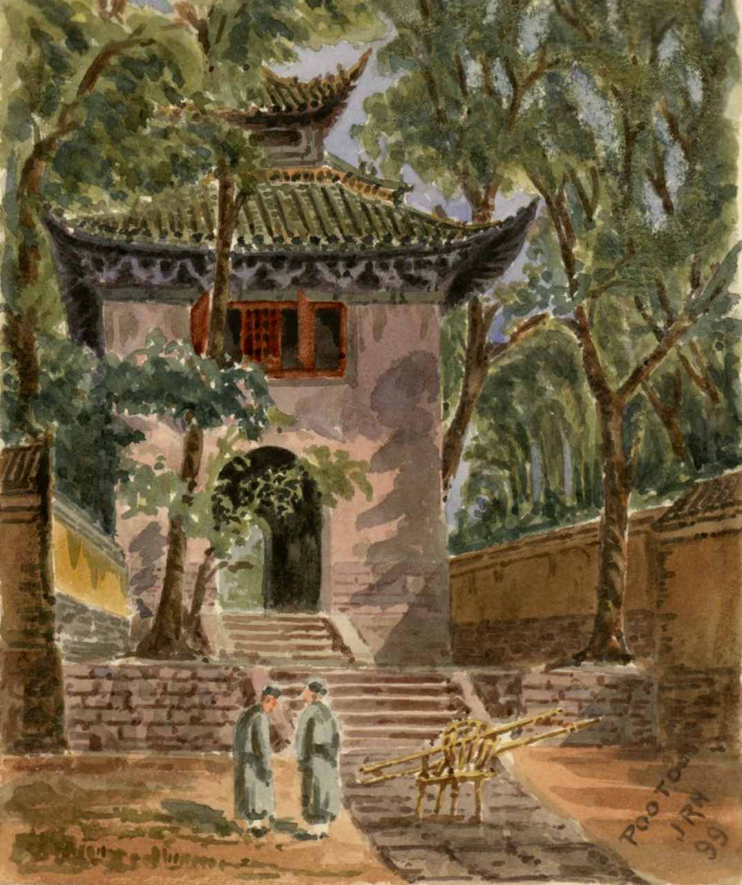 Building on Mount Putuo, 1899