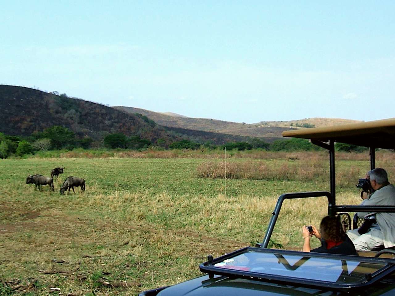 Tourists on safari in Kapama Game Reserve.