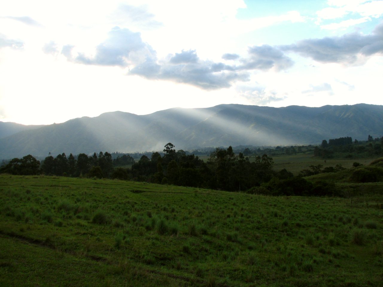 The Rwenzori Mountains in southwestern Uganda.