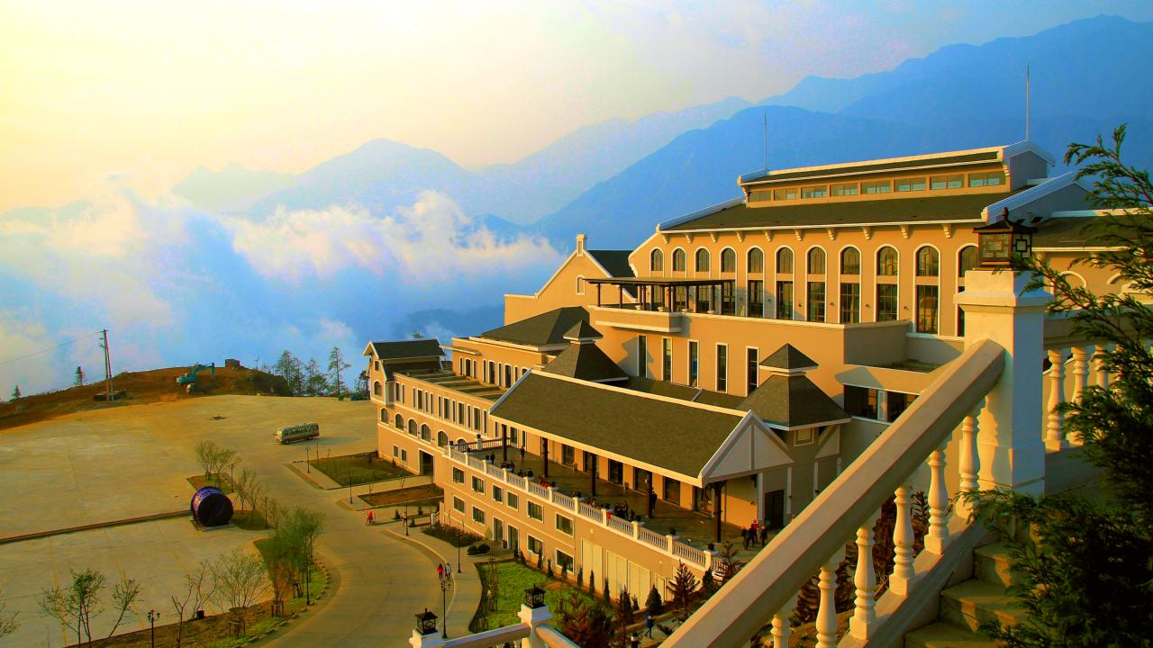 A cable car station located in Sapa, Fansipan: the highest mountain in the Indochinese Peninsula