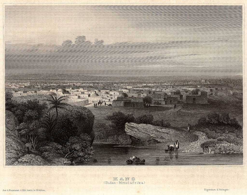 Landscape of Kano city in the 19th-century, Meyers Universum Lexikon