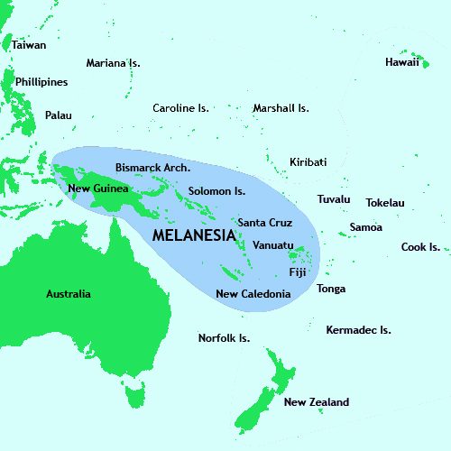 Map of Melanesia