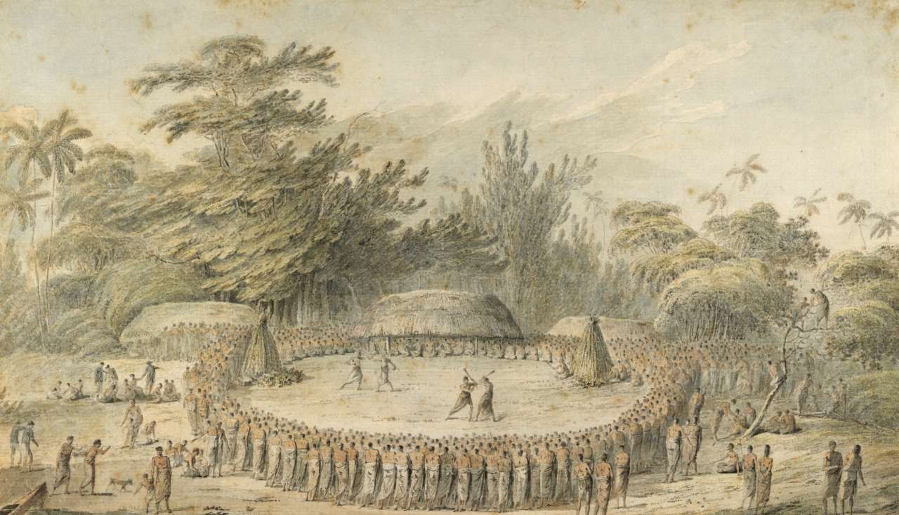 Reception for Captain Cook, Ha'apai, Tonga, 1773-1784
