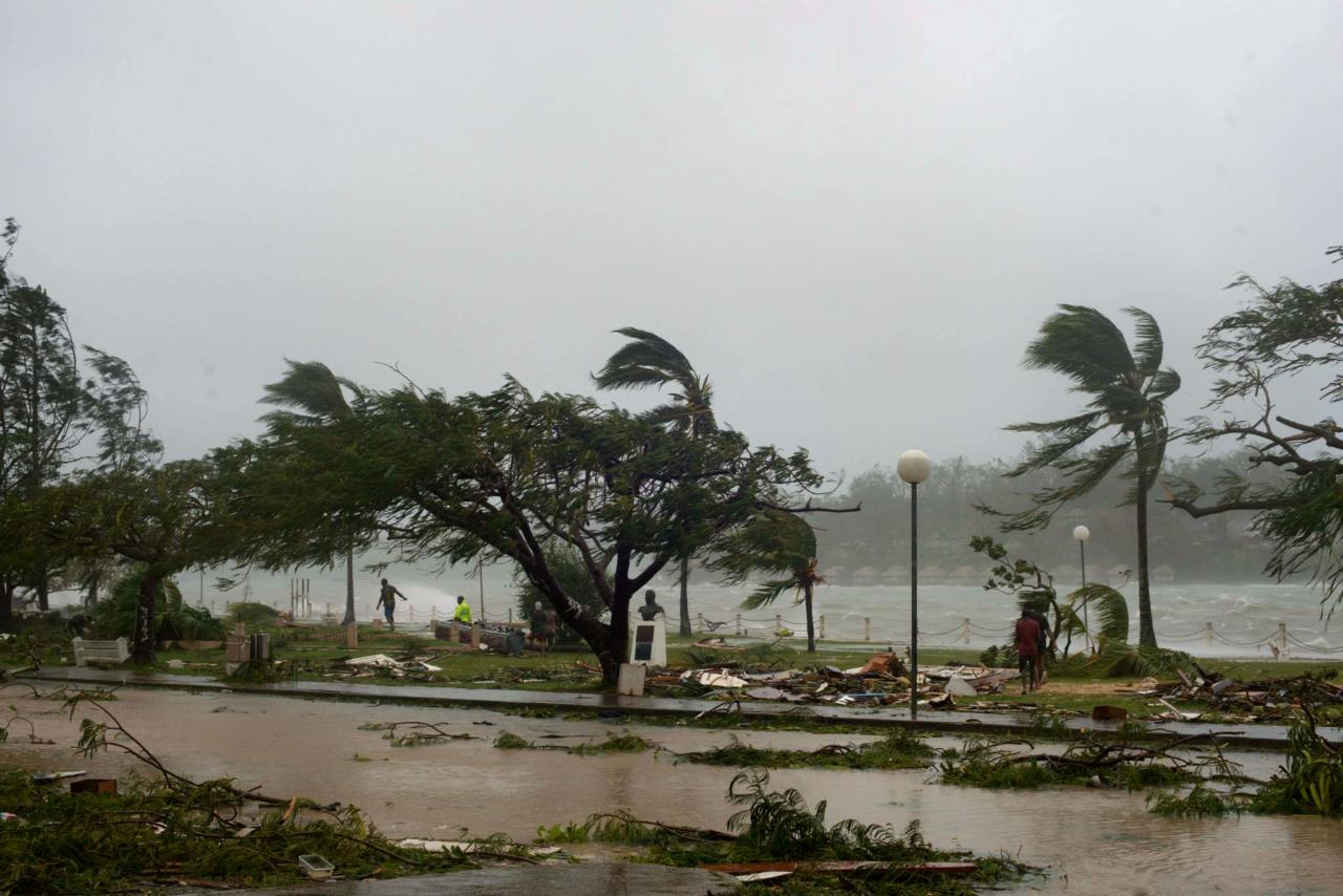 Devastation caused by Cyclone Pam in 2015