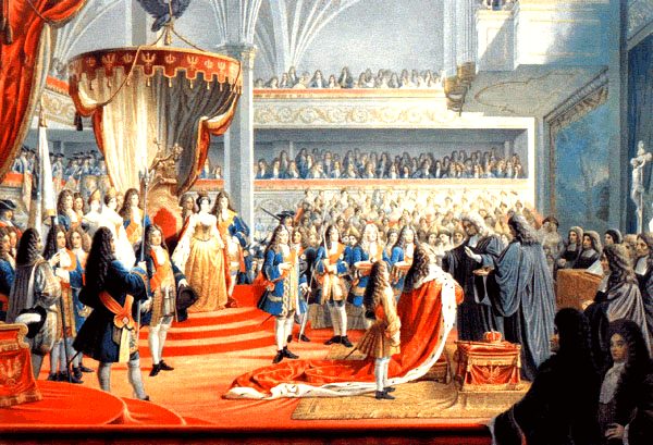 Anointment of Frederick I after his coronation as King in Prussia in Königsberg, 1701