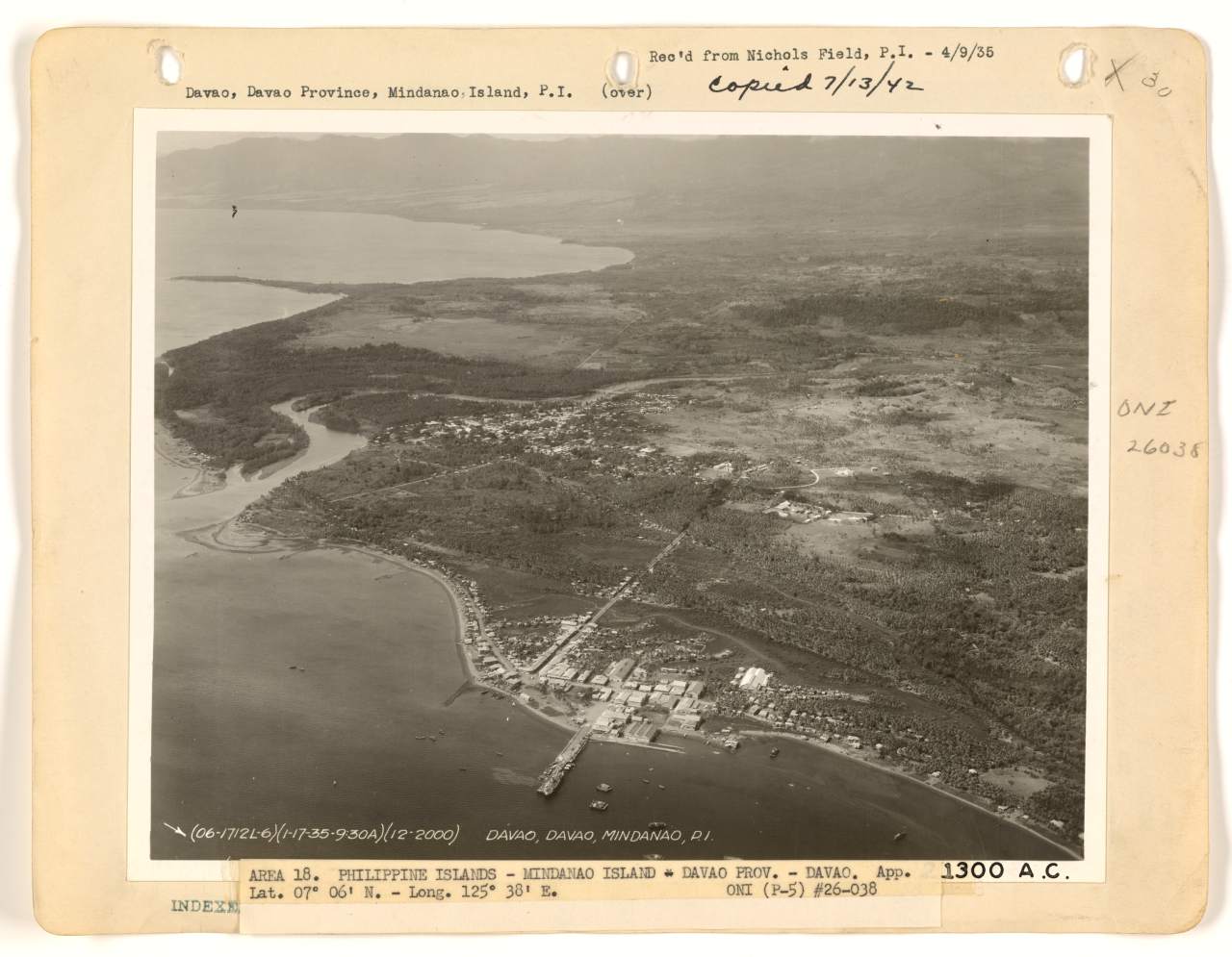 Aerial view of Davao, 1935