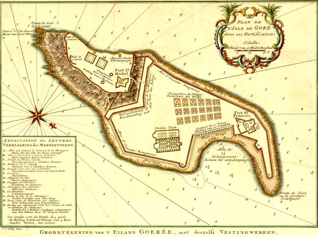 Schley, Jacobus van der, 1715–1779. Island of Gorée and its fortifications