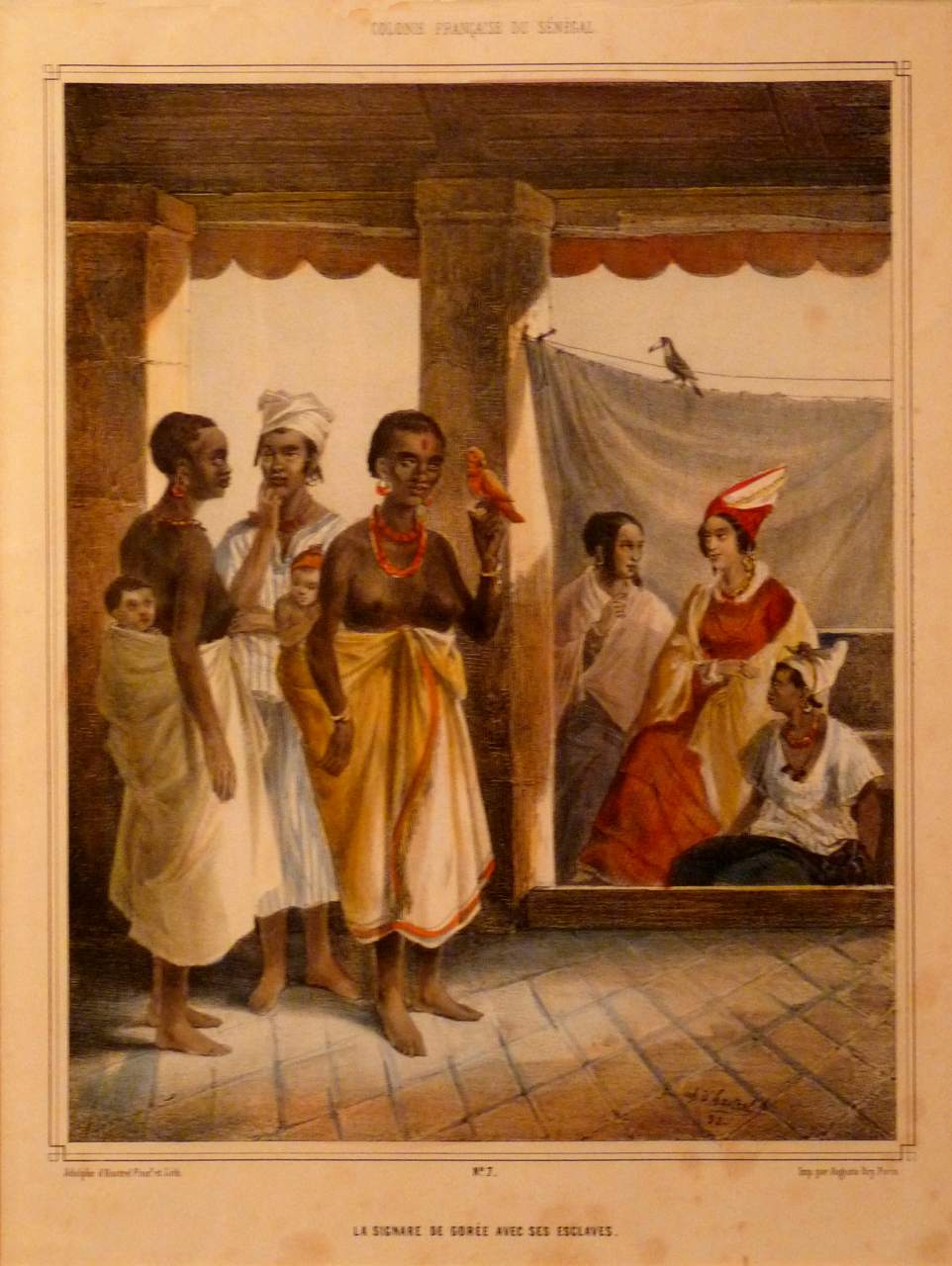 La Signare de Gorée avec ses esclaves (The signare of Gorée with her slaves), Musée de la Compagnie des Indes