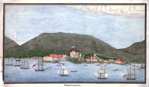 The Russian-American Company's capital at Novo Arkhangelsk in 1837