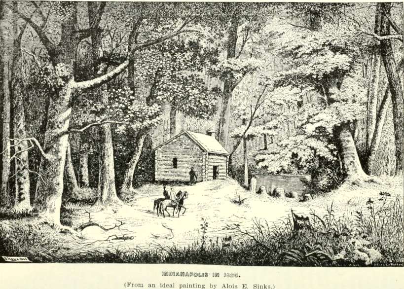An 1820 illustration of Indianapolis
