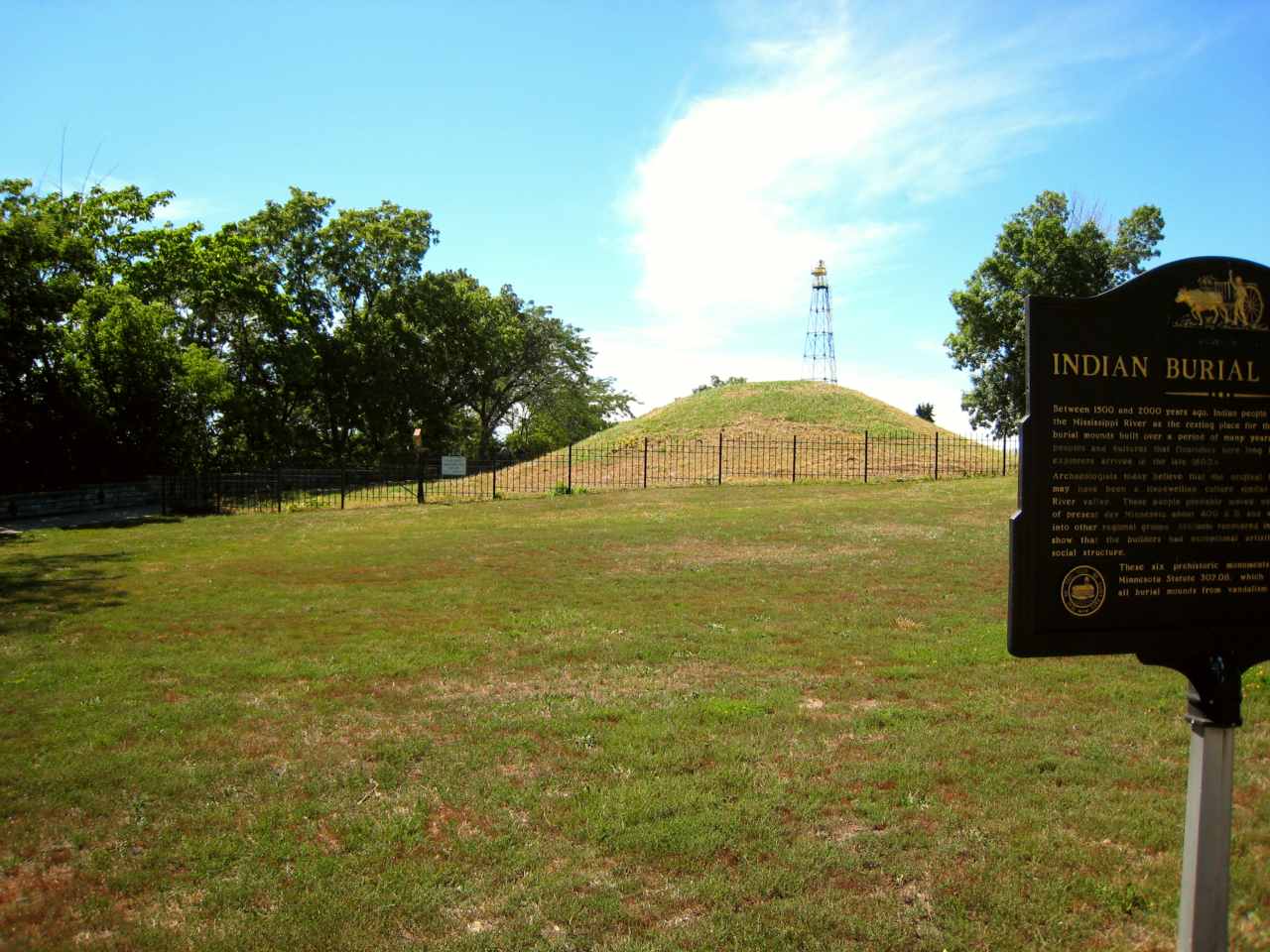 A burial mound at Indian Mounds Park