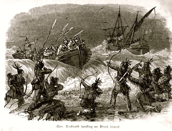 The Niantics defending themselves on Block Island in the summer of 1637