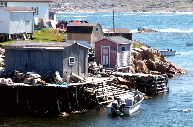 Fishing stages in Fogo, Newfoundland